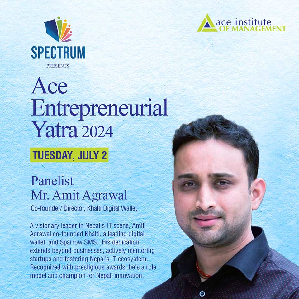 First panelist for Ace Entrepreneurial Yatra 2024, Mr.Amit Agrawal !